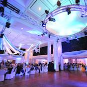 Royal Armouries Hall set for a Christmas Party - NEW DOCK Hall and Royal Armouries Museum