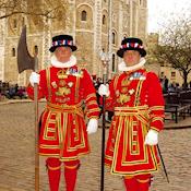 Yeoman Warders in front of the White Tower - HM Tower of London