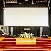 Main Stage and projector - The Lighthouse Theatre